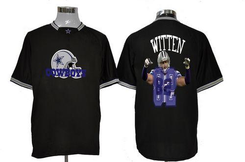 Cowboys #82 Jason Witten Black Men's NFL Game All Star Fashion Jersey