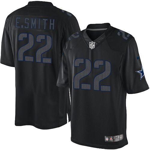 Cowboys #22 Emmitt Smith Black Men's Stitched NFL Impact Limited Jersey