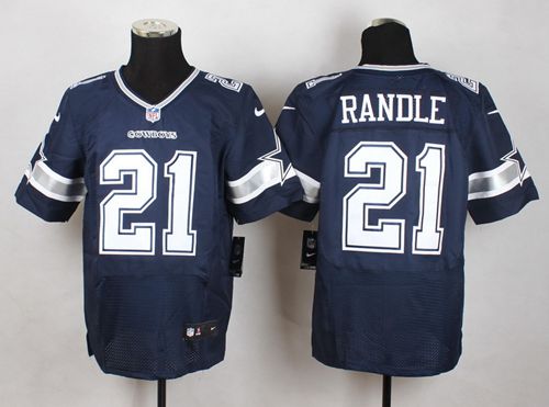 Cowboys #21 Joseph Randle Navy Blue Team Color Men's Stitched NFL Elite Jersey