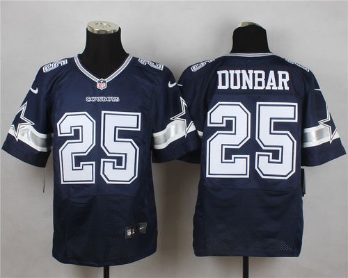 Cowboys #25 Lance Dunbar Navy Blue Team Color Men's Stitched NFL Elite Jersey