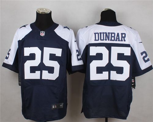 Cowboys #25 Lance Dunbar Navy Blue Thanksgiving Throwback Men's Stitched NFL Elite Jersey