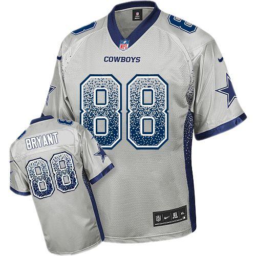 Cowboys #88 Dez Bryant Grey Men's Stitched NFL Elite Drift Fashion Jersey