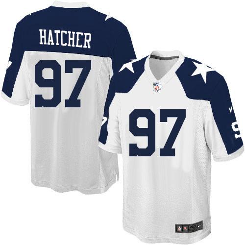 Cowboys #97 Jason Hatcher White Thanksgiving Men's Stitched NFL Game Jersey