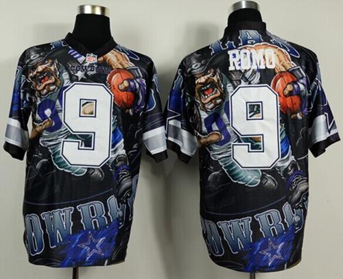 Cowboys #9 Tony Romo Team Color Men's Stitched NFL Elite Fanatical Version Jersey