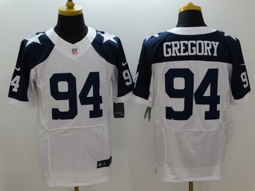 Cowboys #94 Randy Gregory White Thanksgiving Throwback Men's Stitched NFL Elite Jersey