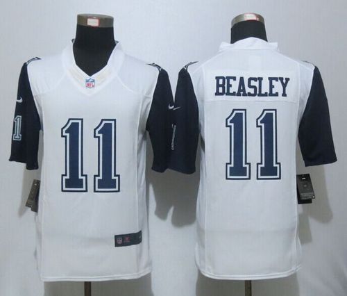 Cowboys #11 Cole Beasley White Men's Stitched NFL Limited Rush Jersey