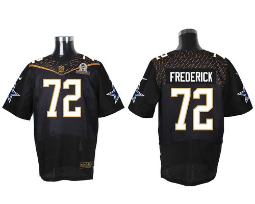 Cowboys #72 Travis Frederick Black 2016 Pro Bowl Men's Stitched NFL Elite Jersey