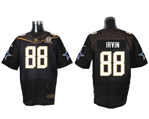 Cowboys #88 Michael Irvin Black 2016 Pro Bowl Men's Stitched NFL Elite Jersey