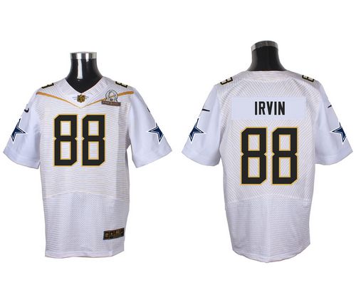 Cowboys #88 Michael Irvin White 2016 Pro Bowl Men's Stitched NFL Elite Jersey