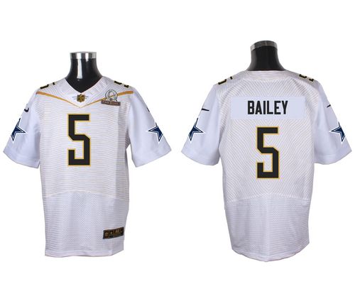 Cowboys #5 Dan Bailey White 2016 Pro Bowl Men's Stitched NFL Elite Jersey
