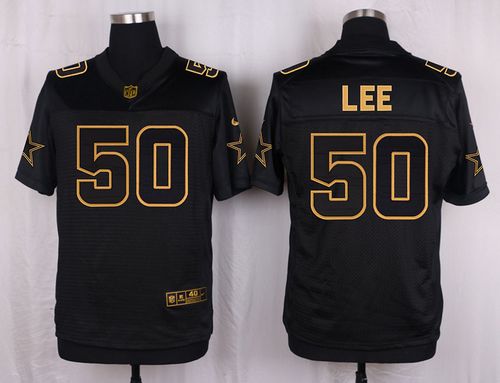 Cowboys #50 Sean Lee Black Men's Stitched NFL Elite Pro Line Gold Collection Jersey
