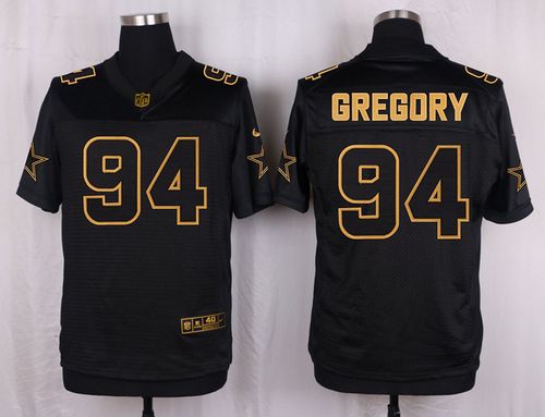 Cowboys #94 Randy Gregory Black Men's Stitched NFL Elite Pro Line Gold Collection Jersey