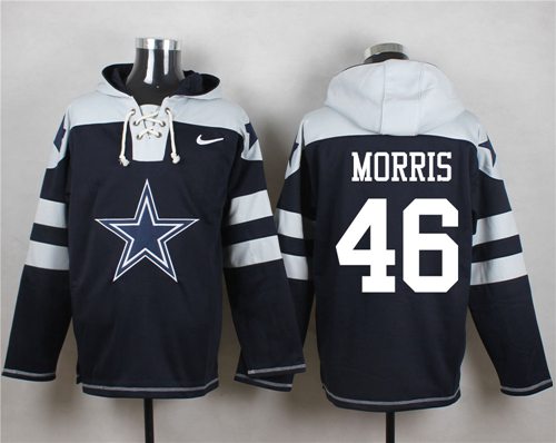 Cowboys #46 Alfred Morris Navy Blue Player Pullover NFL Hoodie