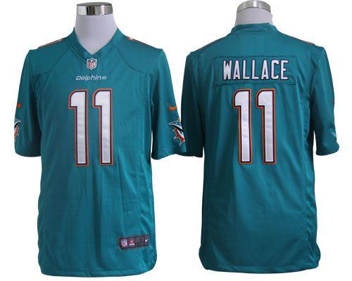 Dolphins #11 Mike Wallace Aqua Green Team Color Men's Stitched NFL Game Jersey