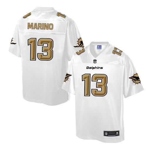 Dolphins #13 Dan Marino White Men's NFL Pro Line Fashion Game Jersey