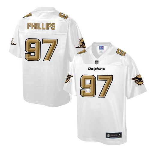 Dolphins #97 Jordan Phillips White Men's NFL Pro Line Fashion Game Jersey