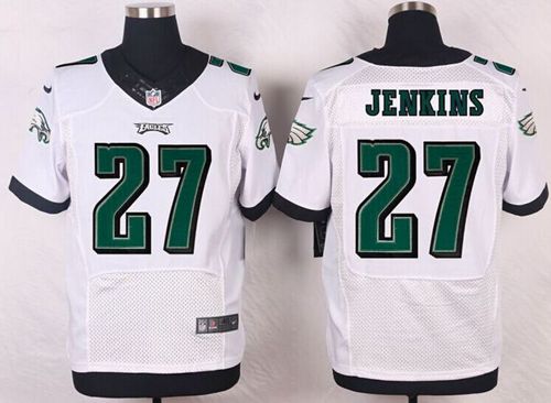 Eagles #27 Malcolm Jenkins White Men's Stitched NFL Elite Jersey