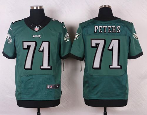 Eagles #71 Jason Peters Midnight Green Team Color Men's Stitched NFL Elite Jersey
