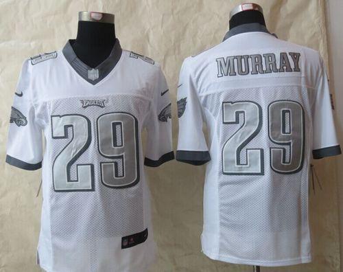 Eagles #29 DeMarco Murray White Men's Stitched NFL Limited Platinum Jersey