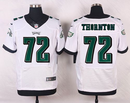 Eagles #72 Cedric Thornton White Men's Stitched NFL New Elite Jersey