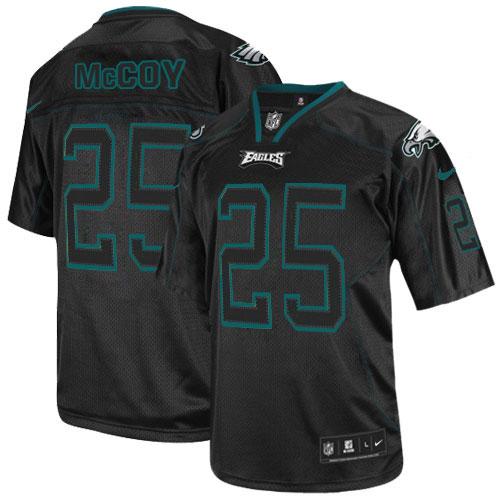 Eagles #25 LeSean McCoy Lights Out Black Men's Stitched NFL Elite Jersey