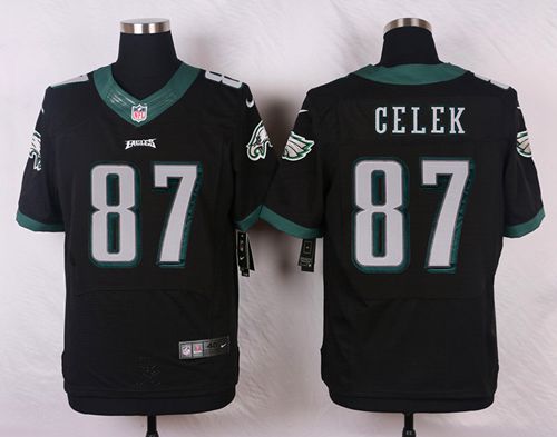 Eagles #87 Brent Celek Black Alternate Men's Stitched NFL Elite Jersey