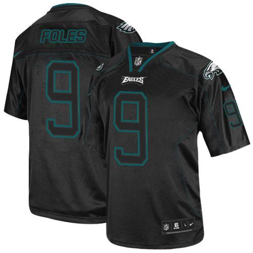 Eagles #9 Nick Foles Lights Out Black Men's Stitched NFL Elite Jersey