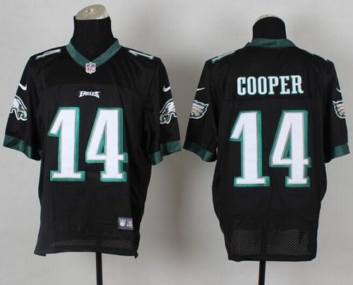 Eagles #14 Riley Cooper Black Alternate Men's Stitched NFL Elite Jersey