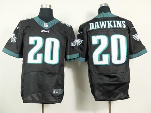 Eagles #20 Brian Dawkins Black Alternate Men's Stitched NFL New Elite Jersey
