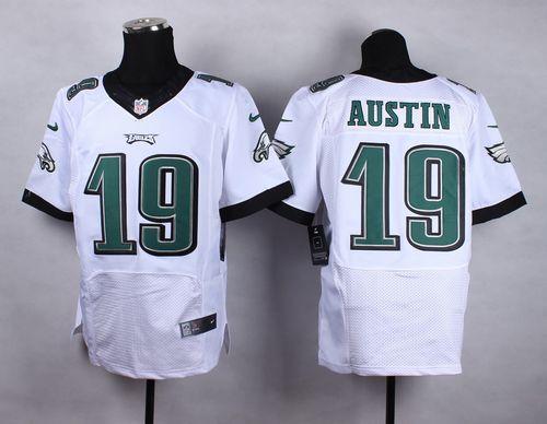 Eagles #19 Miles Austin White Men's Stitched NFL New Elite Jersey
