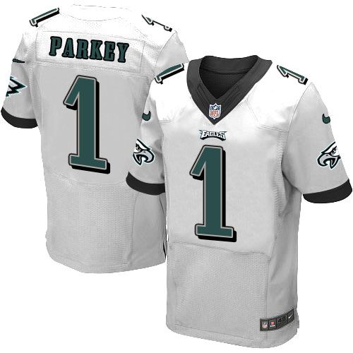 Eagles #1 Cody Parkey White Men's Stitched NFL New Elite Jersey