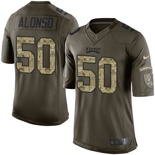 Eagles #50 Kiko Alonso Green Men's Stitched NFL Limited Salute to Service Jersey
