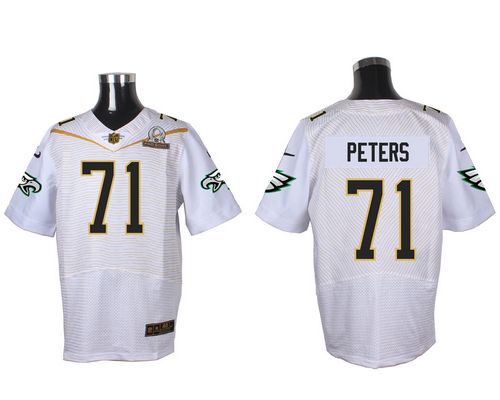 Eagles #71 Jason Peters White 2016 Pro Bowl Men's Stitched NFL Elite Jersey