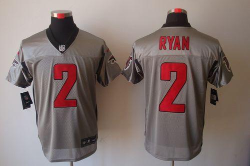 Falcons #2 Matt Ryan Grey Shadow Men's Stitched NFL Elite Jersey