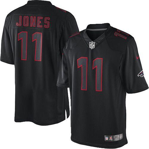 Falcons #11 Julio Jones Black Men's Stitched NFL Impact Limited Jersey