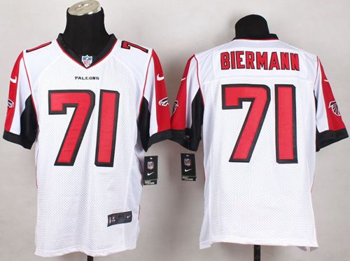 Falcons #71 Kroy Biermann White Men's Stitched NFL Elite Jersey