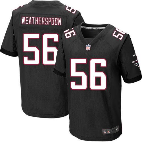 Falcons #56 Sean Weatherspoon Black Alternate Men's Stitched NFL Elite Jersey