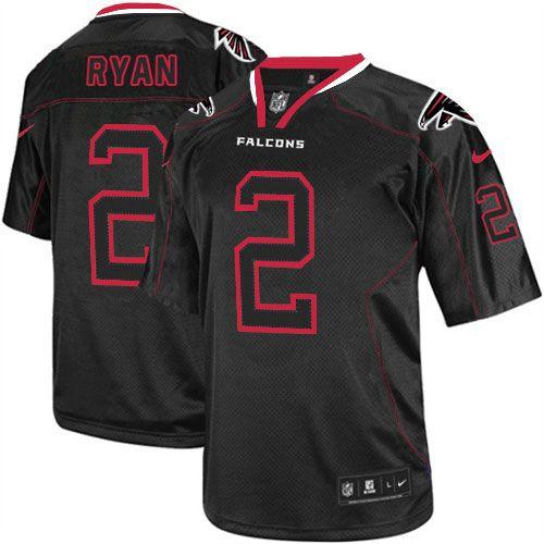 Falcons #2 Matt Ryan Lights Out Black Men's Stitched NFL Elite Jersey