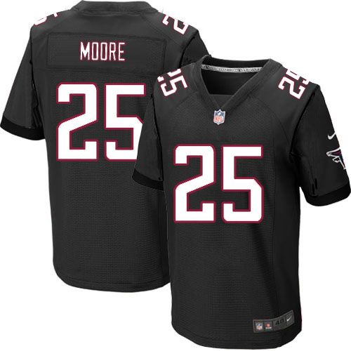 Falcons #25 William Moore Black Alternate Men's Stitched NFL Elite Jersey