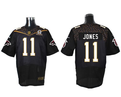 Falcons #11 Julio Jones Black 2016 Pro Bowl Men's Stitched NFL Elite Jersey