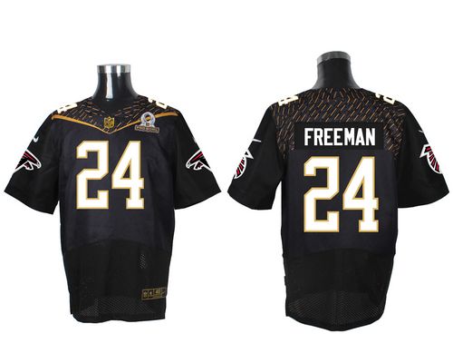 Falcons #24 Devonta Freeman Black 2016 Pro Bowl Men's Stitched NFL Elite Jersey