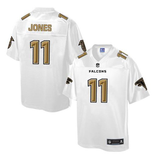 Falcons #11 Julio Jones White Men's NFL Pro Line Fashion Game Jersey