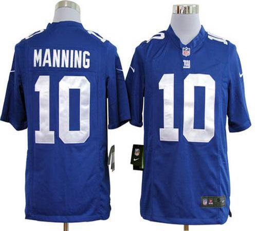 Giants #10 Eli Manning Royal Blue Team Color Men's Stitched NFL Game Jersey