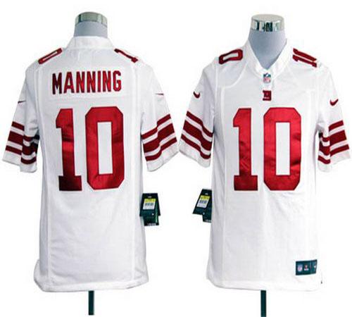 Giants #10 Eli Manning White Men's Stitched NFL Game Jersey