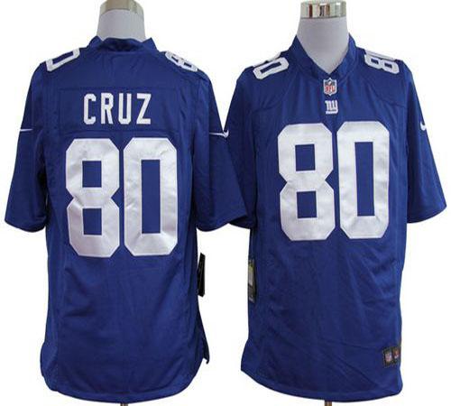 Giants #80 Victor Cruz Royal Blue Team Color Men's Stitched NFL Game Jersey