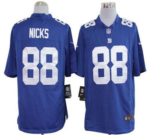 Giants #88 Hakeem Nicks Royal Blue Team Color Men's Stitched NFL Game Jersey