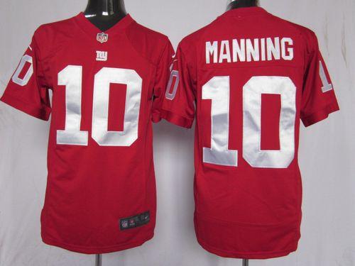 Giants #10 Eli Manning Red Alternate Men's Stitched NFL Game Jersey