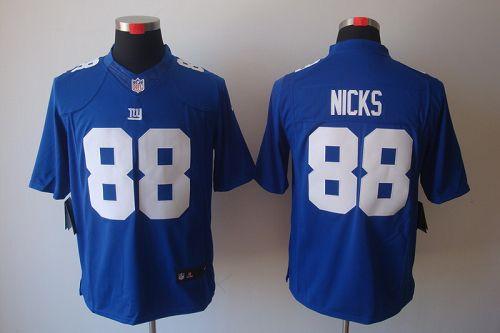 Giants #88 Hakeem Nicks Royal Blue Team Color Men's Stitched NFL Limited Jersey
