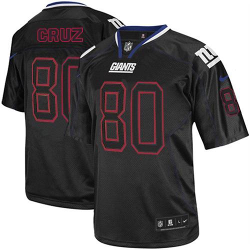 Giants #80 Victor Cruz Lights Out Black Men's Stitched NFL Elite Jersey