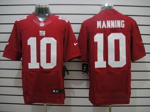 Giants #10 Eli Manning Red Alternate Men's Stitched NFL Elite Jersey